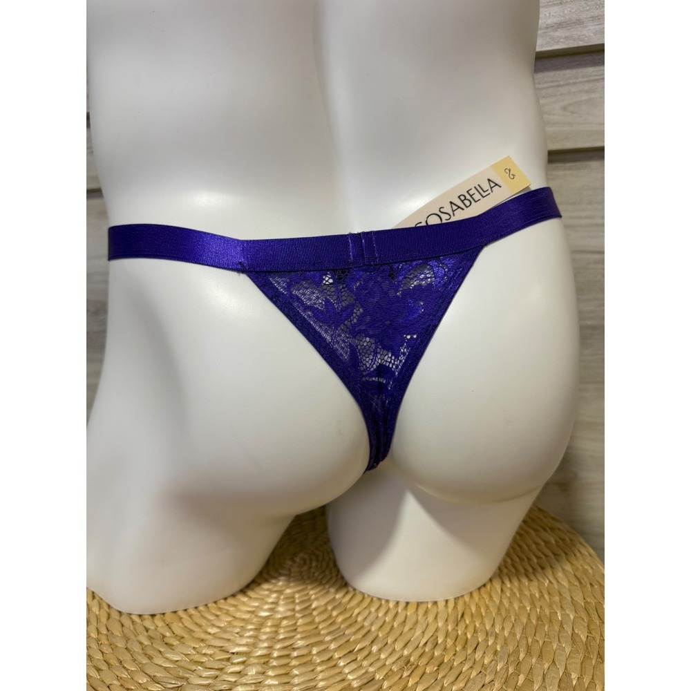 Cosabella Romantic Violet Lace Thong Size L - Picture 10 of 13